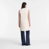 Écru – Cuir Veste sans manches