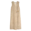 Écru – Fausse fourrure Cardigan long