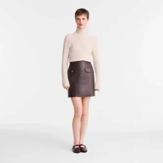 Écru – Pull à col montant en maille