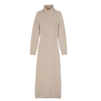 Écru – Robe longue en maille