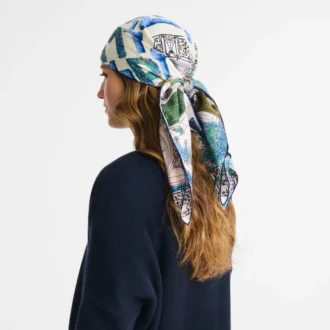 Foulard en soie Jardin Parisien 90