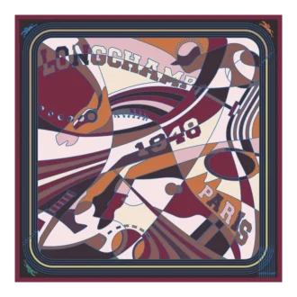 Foulard en soie Longchamp League 90 Foulard en soie Longchamp League 90