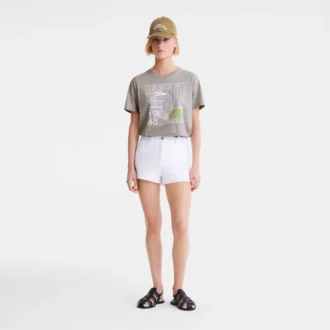 Gris – T-shirt en jersey imprimé Gris – T-shirt en jersey imprimé