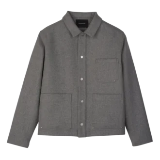 Gris – Veste en flanelle