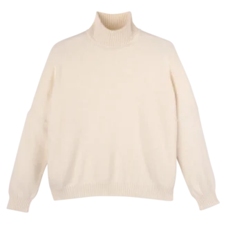 Ivoire – Pull en maille à col montant