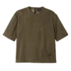 Kaki – Cuir Top court en cuir