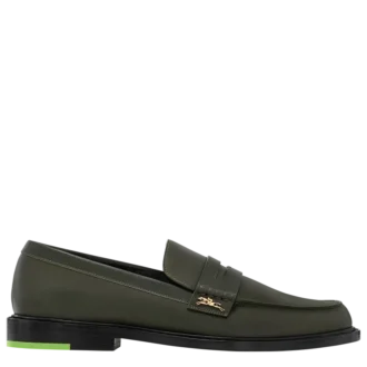 Kaki – Mocassins en cuir Au Sultan