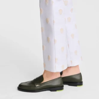 Kaki – Mocassins en cuir Au Sultan