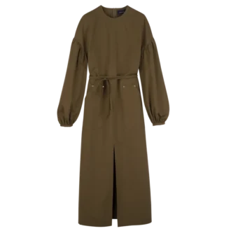 Kaki – Robe en popeline