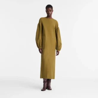 Kaki – Robe en popeline