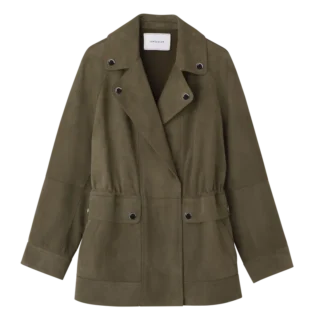 Kaki – Veste safari en cuir Kaki – Veste safari en cuir