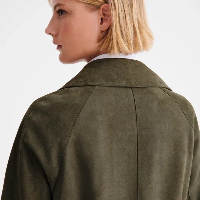 Kaki – Veste safari en cuir Kaki – Veste safari en cuir