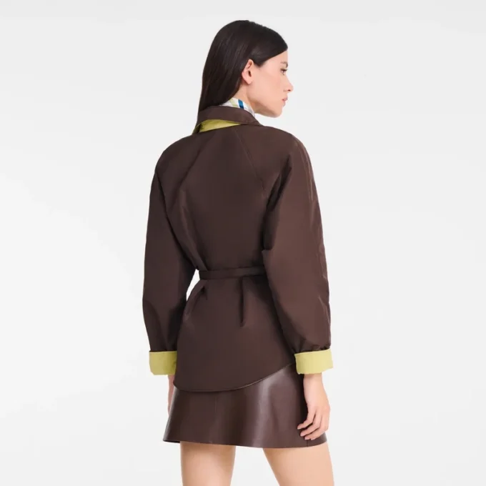 Moka/Pistache – Blouson matelassé en taffetas technique