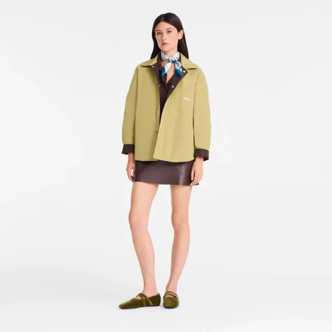 Moka/Pistache – Blouson matelassé en taffetas technique