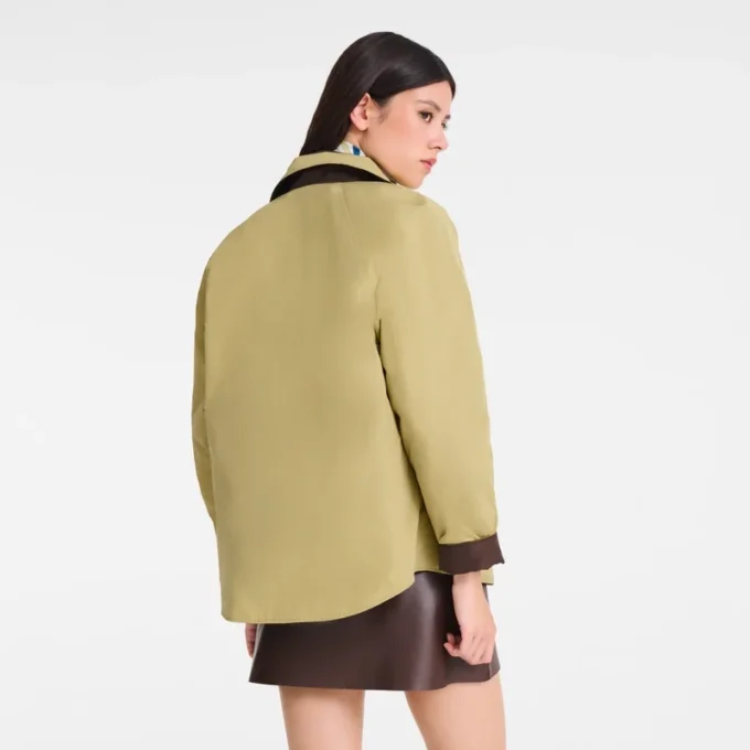 Moka/Pistache – Blouson matelassé en taffetas technique