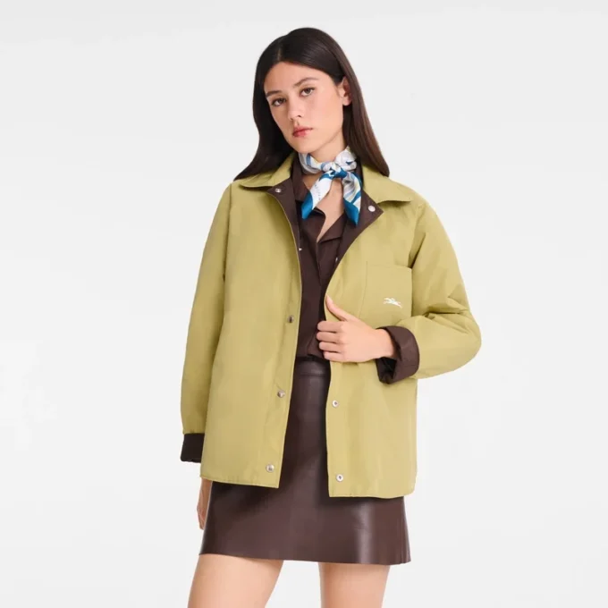 Moka/Pistache – Blouson matelassé en taffetas technique