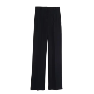 Noir – Pantalon en crêpe