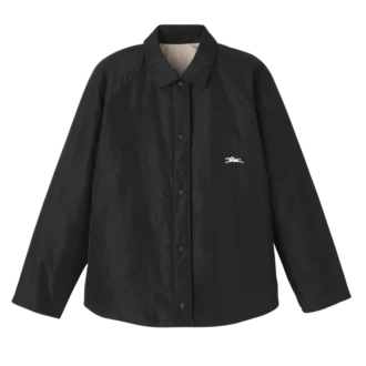 Noir/Papier – Blouson matelassé en taffetas technique