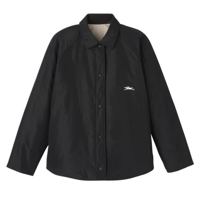 Noir/Papier – Blouson matelassé en taffetas technique Noir/Papier – Blouson matelassé en taffetas technique
