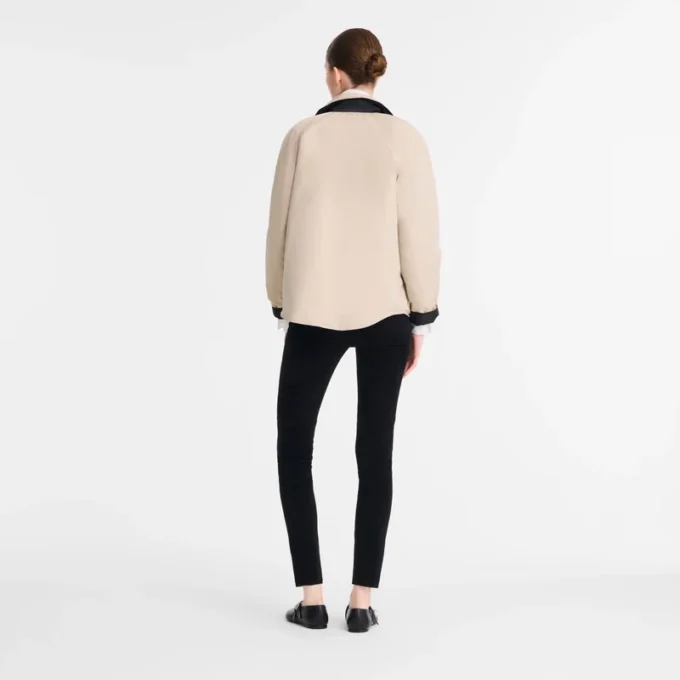 Noir/Papier – Blouson matelassé en taffetas technique Noir/Papier – Blouson matelassé en taffetas technique