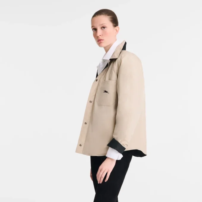 Noir/Papier – Blouson matelassé en taffetas technique Noir/Papier – Blouson matelassé en taffetas technique