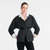 Noir/Papier – Blouson matelassé en taffetas technique Noir/Papier – Blouson matelassé en taffetas technique