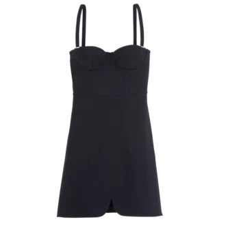 Noir – Robe en crêpe