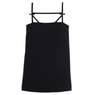 Noir – Robe en crêpe