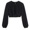 Noir – Top en crêpe Noir – Top en crêpe