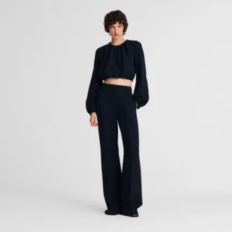 Noir – Top en crêpe Noir – Top en crêpe