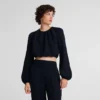 Noir – Top en crêpe Noir – Top en crêpe