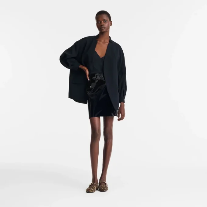 Noir – Veste en crêpe Noir – Veste en crêpe