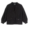 Noir – Veste kimono en maille