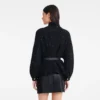 Noir – Veste kimono en maille