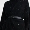 Noir – Veste kimono en maille