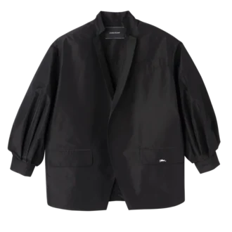 Noir – Veste kimono en taffetas technique Noir – Veste kimono en taffetas technique