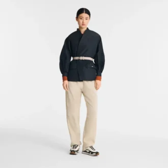 Noir – Veste kimono en taffetas technique Noir – Veste kimono en taffetas technique