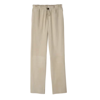 Pantalon droit en cuir