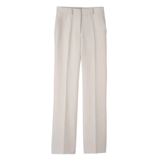 Pantalon en crêpe écru