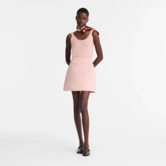 Pink Tea – Jupe en satin Techno