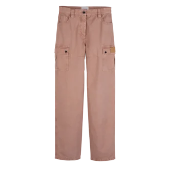 Pink Tea – Pantalon en coton surteint