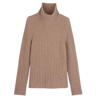 Pink Tea – Pull à col montant en maille