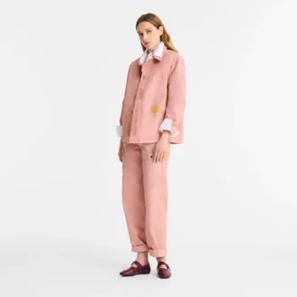 Pink Tea – Veste en coton surteint