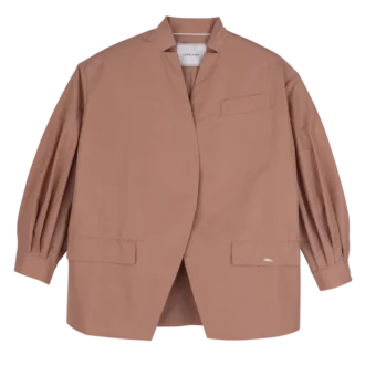 Pink Tea – Veste kimono en taffetas technique