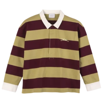 Pistache/Bordeaux – Polo en jersey rayé Pistache/Bordeaux – Polo en jersey rayé
