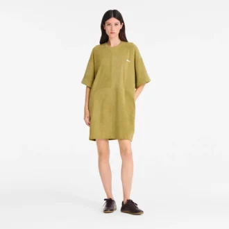 Pistache – Robe en cuir Pistache – Robe en cuir
