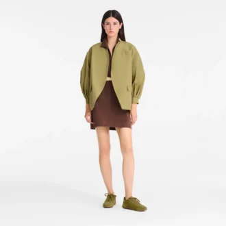 Pistache – Veste kimono en taffetas technique Pistache – Veste kimono en taffetas technique