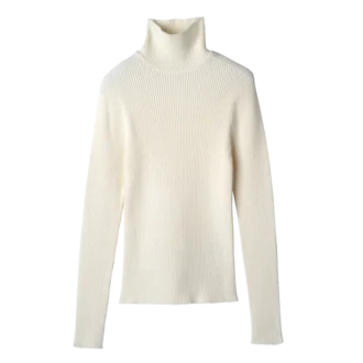 Pull ajusté à col montant