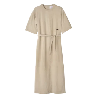 Robe longue en cuir